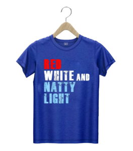 t shirt royal red white 26 natty light 9mc4b