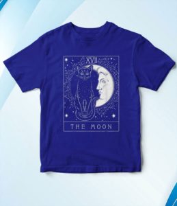 t shirt royal tarot card crescent moon and cat graphic i1tix