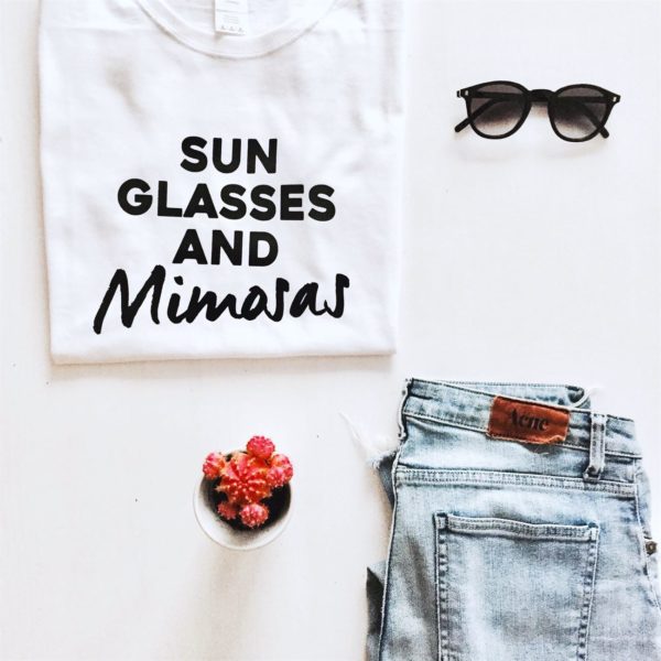 sun glasses and mimosas t shirt rz5i6