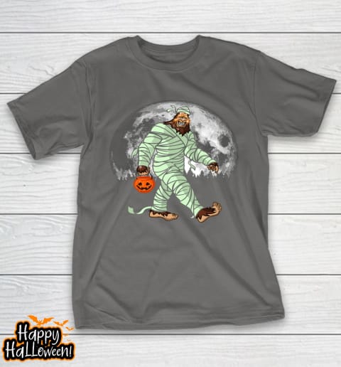 bigfoot mummy costume moon halloween funny sasquatch dotd t shirt 773 gnqqod