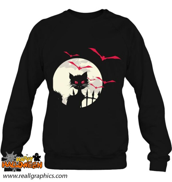 black cat full moon bats costume cute easy halloween gift shirt 1015 j2meg