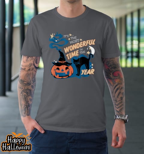 black cat halloween shirt its the most wonderful time of the year t shirt 914 pv942q