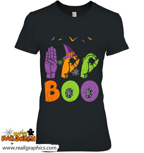 boo hands american sign language pride asl halloween shirt 401 lrpfe