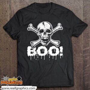 boo scary halloween spooky skull and crossbone shirt 684 BfHtH