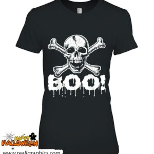 boo scary halloween spooky skull and crossbone shirt 685 NkOOi