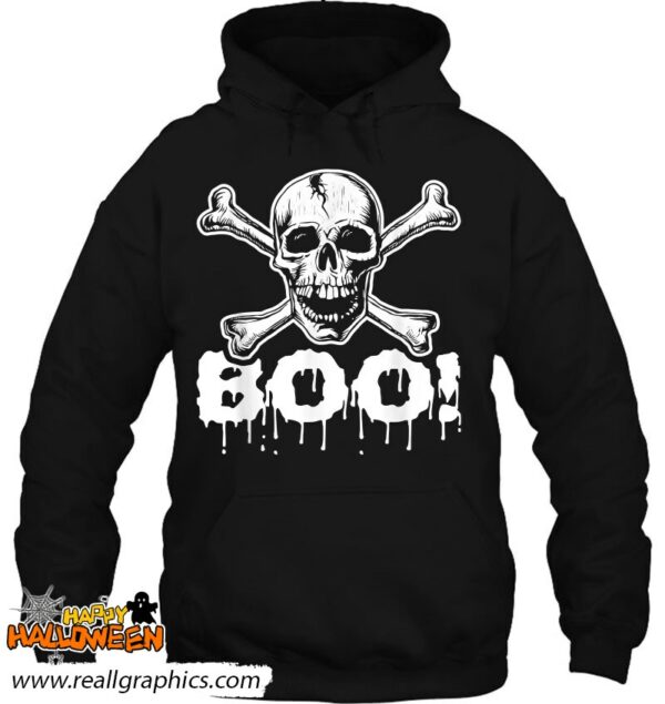 boo scary halloween spooky skull and crossbone shirt 686 awngn