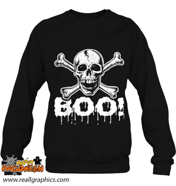 boo scary halloween spooky skull and crossbone shirt 687 svd3t