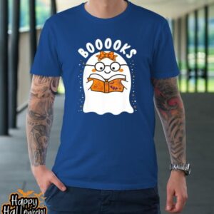 booooks cute ghost reading library books halloween teacher t shirt 1046 tkxcwp