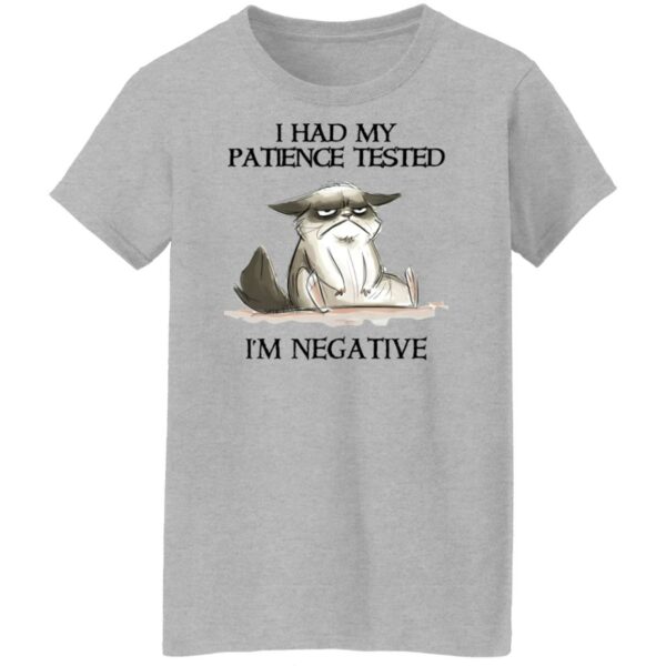 cat i had my patience tested im negative shirt cat lovers 10 n8geqn