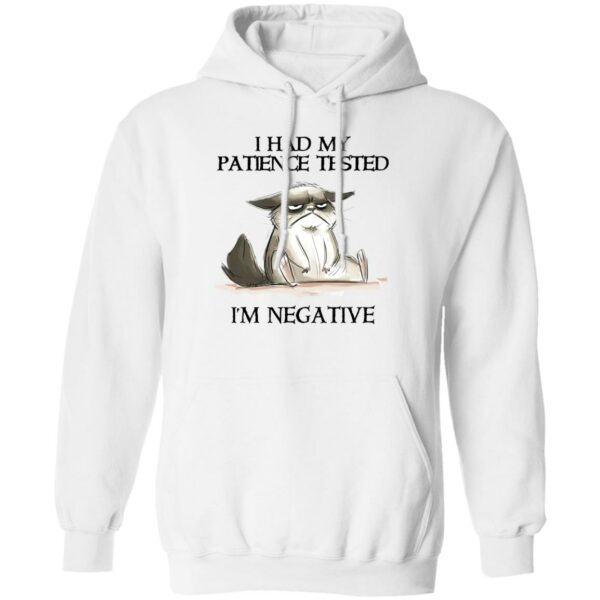 cat i had my patience tested im negative shirt cat lovers 3 kaiwua