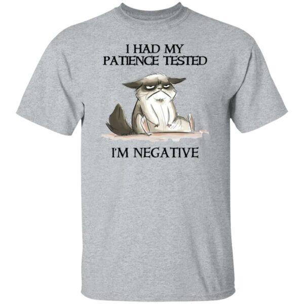 cat i had my patience tested im negative shirt cat lovers 8 kuopnr