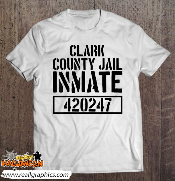 clark county jail inmate prison halloween costume shirt 928 mjybd