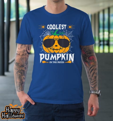 coolest pumpkin in the patch vintage pumpkin halloween t shirt 1043 aqknxc
