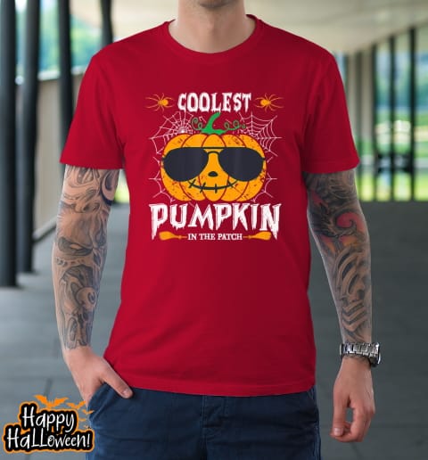 coolest pumpkin in the patch vintage pumpkin halloween t shirt 1132 ahqy7q