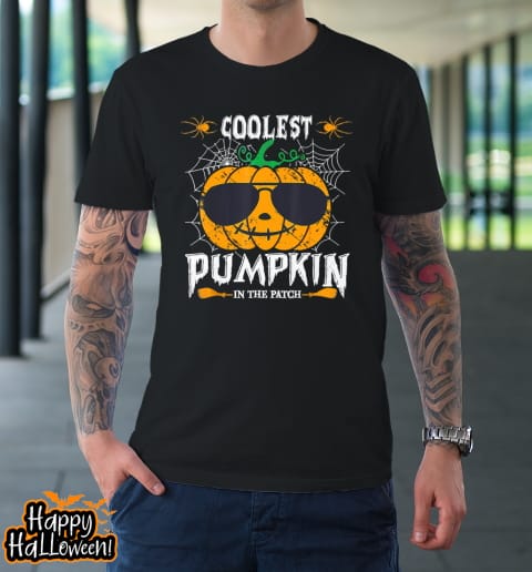coolest pumpkin in the patch vintage pumpkin halloween t shirt 133 muprfc
