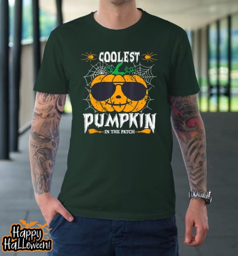 coolest pumpkin in the patch vintage pumpkin halloween t shirt 466 jr4qln