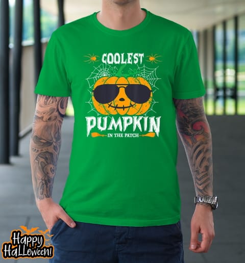 coolest pumpkin in the patch vintage pumpkin halloween t shirt 759 qlqb5s