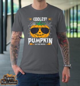 coolest pumpkin in the patch vintage pumpkin halloween t shirt 901 fsyouc
