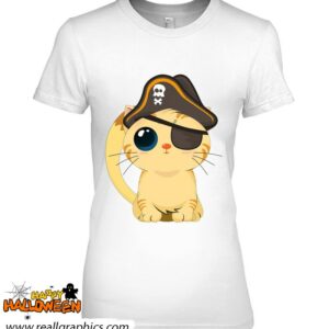 cute pirate cat captain with skull easy halloween costume shirt 1097 aW7vm