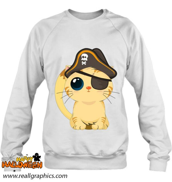 cute pirate cat captain with skull easy halloween costume shirt 1099 cafzn