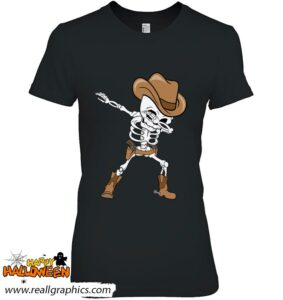 dabbing skeleton cowboy hat halloween kids dab shirt 1229 i99bp