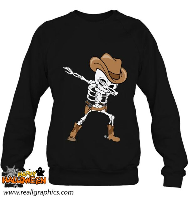 dabbing skeleton cowboy hat halloween kids dab shirt 1231 yqaoa