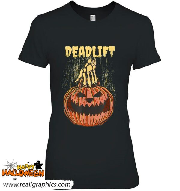 deadlift halloween gym apparel scarry skeleton hand pumpkin shirt 689 ma6mf