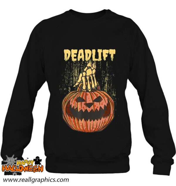deadlift halloween gym apparel scarry skeleton hand pumpkin shirt 691 bepqy