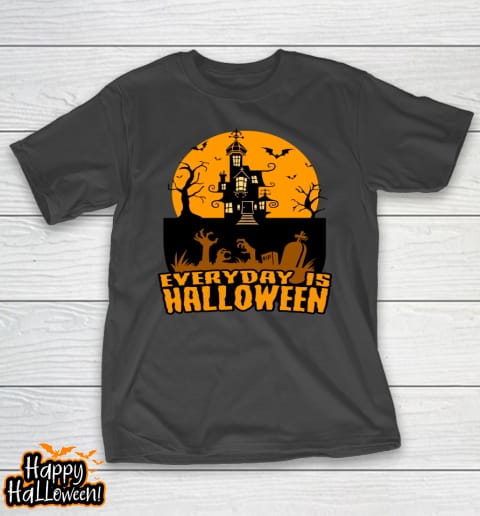 everyday is halloween scary creepy castle bats t shirt 128 ggzkhu