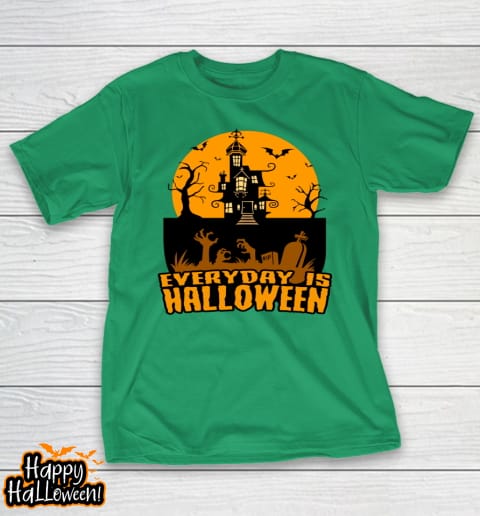everyday is halloween scary creepy castle bats t shirt 609 sygawq