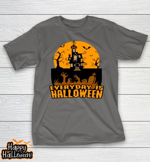 everyday is halloween scary creepy castle bats t shirt 754 f50rys