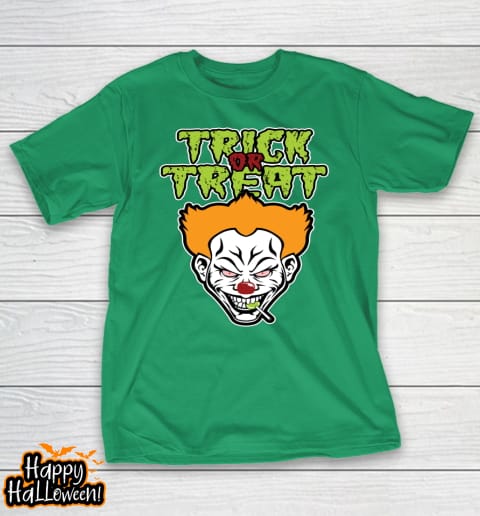 evil clown halloween scary trick or treat t shirt 608 sylwci