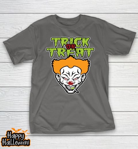 evil clown halloween scary trick or treat t shirt 753 ypn3o9