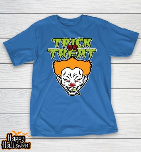 evil clown halloween scary trick or treat t shirt 896 mzc3aw