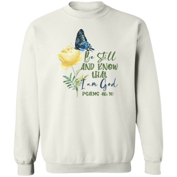 flower butterfly be still and know that i am god graphic tee shirt 3 eas49w