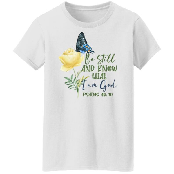 flower butterfly be still and know that i am god graphic tee shirt 8 ckfjlg