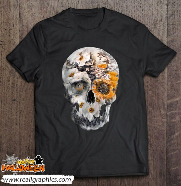 flowery skull still life halloween shirt 1299 ruaw4