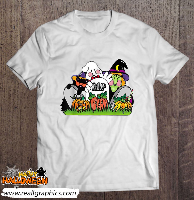 Friends Halloween Cat-Ghost Pumpkin Shirt