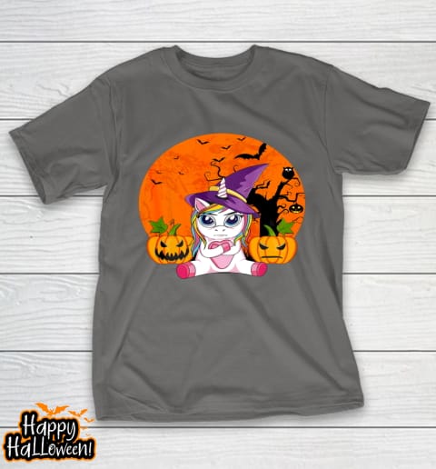 funny halloween shirt women witchy hat unicorn t shirt 739 uzydnn