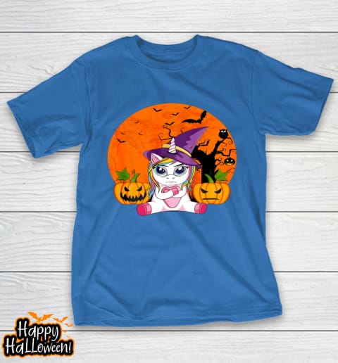funny halloween shirt women witchy hat unicorn t shirt 883 fcnppf