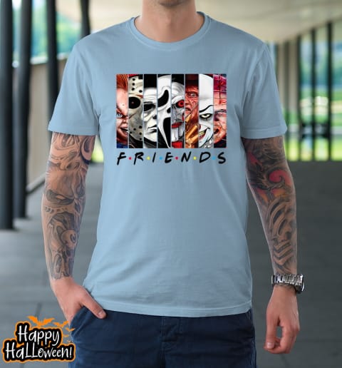 funny horror friends scary movies halloween t shirt 736 nhzk9f