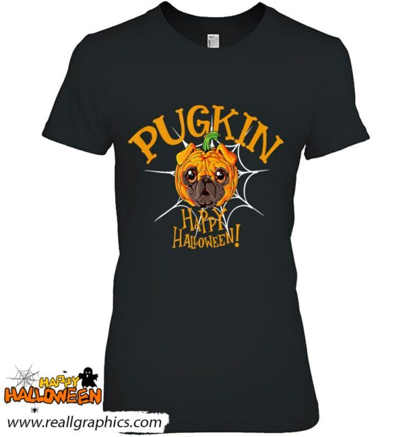funny pugkin pug happy halloween costume pumpkin cute shirt 701 jqpr6