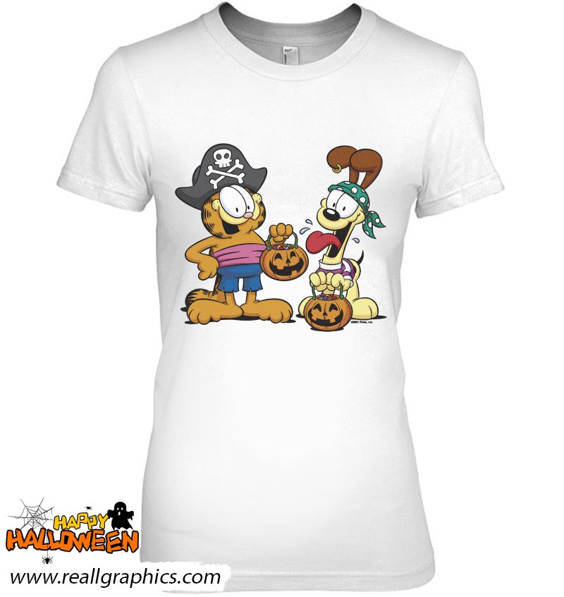 Garfield Halloween Odie Garfield Pirates Shirt