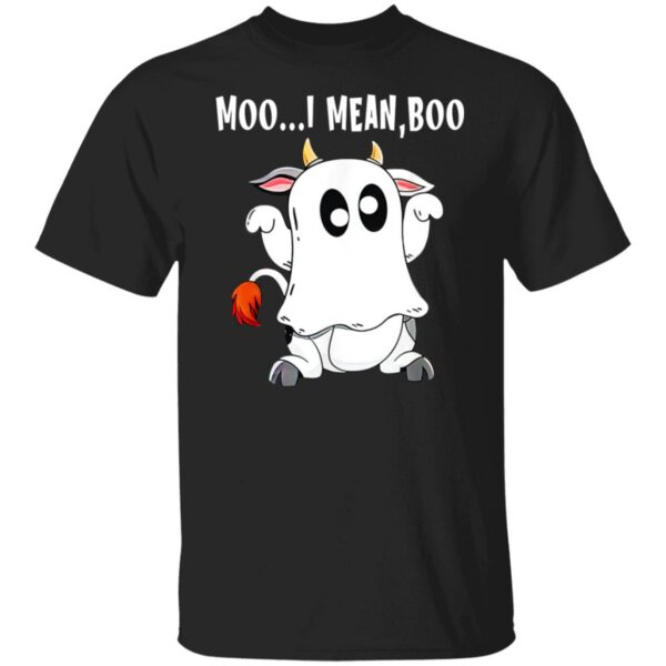 ghost cow moo i mean boo funny halloween cow boos t shirt 2 3lwv4