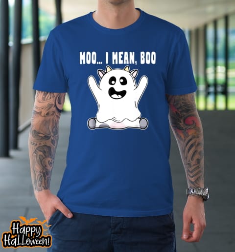 ghost cow moo i mean boo pumpkin moon halloween farmer gift t shirt 1021 gql0kd