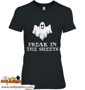 ghost freak in the sheets funny halloween shirt 589 hfk6i