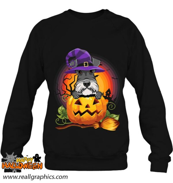 giant schnauzer witch pumpkin halloween dog lover costume shirt 707 f3pdl
