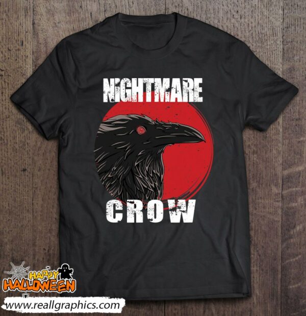goth occult crow horror nightmares halloween shirt 412 dj0co