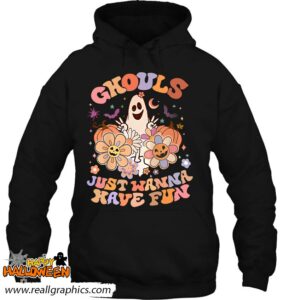 groovy ghouls just wanna have fun ghost pumpkin floral shirt 726 ihwzx