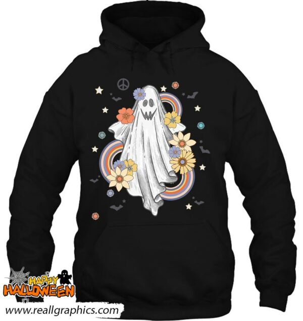 groovy vintage floral ghost hippie halloween spooky season shirt 181 6ghck